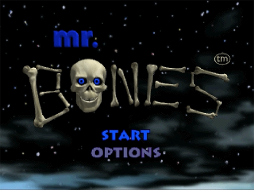 Mr. Bones title screen for Sega Saturn